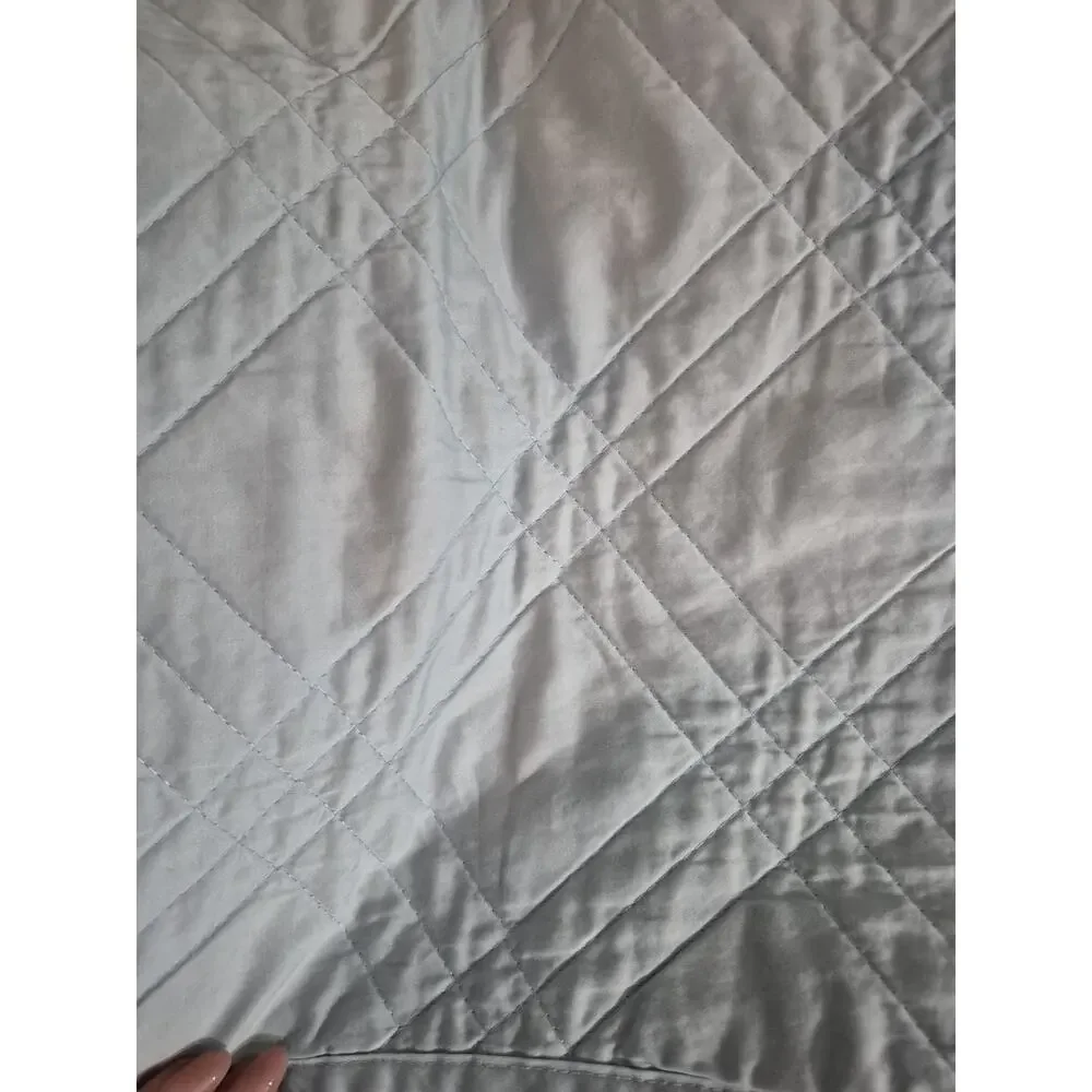 💥 RALPH LAUREN Regent Powder Blue Romantic Traveler KING Quilted Comforter Bed